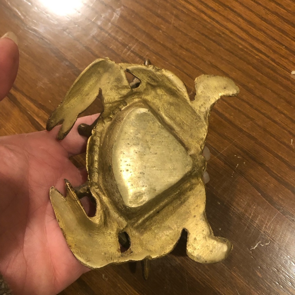 Mid Century Brass Crab Ashtray - Picture 3 of 3